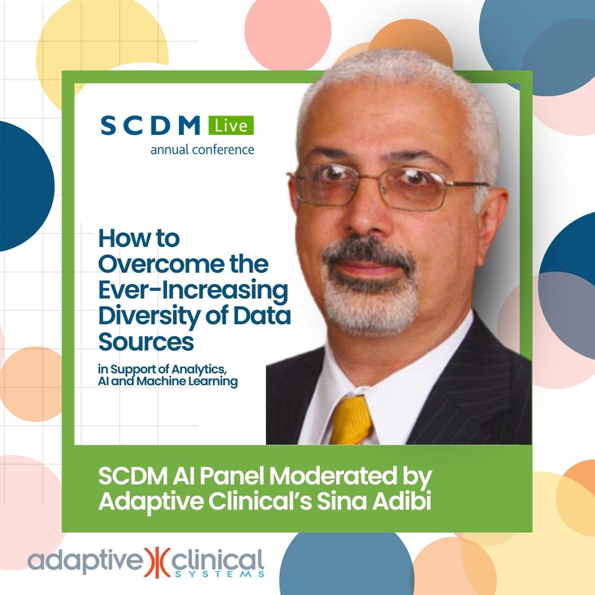 AdaptiveClinica's tweet image. Check out the SCDM AI Panel Moderated by Adaptive Clinical’s Sina Adibi, How to Overcome the ever-increasing Diversity of Data Sources in Support of Analytics, AI and Machine Learning. Or learn more about new AI-enabled interoperability at Booth 207. #AI #ClinicalTrials #SCDM2023
