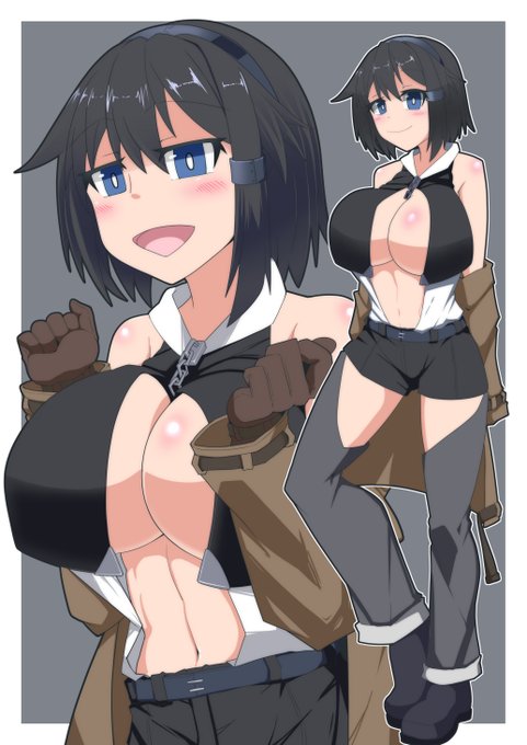 さどじま(@sadozimaH)さん家のくろがねちゃん描いた
おっぱいおっぱい 