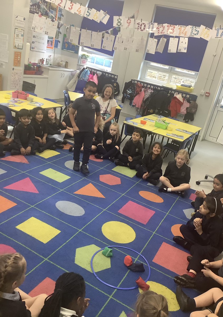 Using bean bags in maths to learn about the part whole model #activemaths