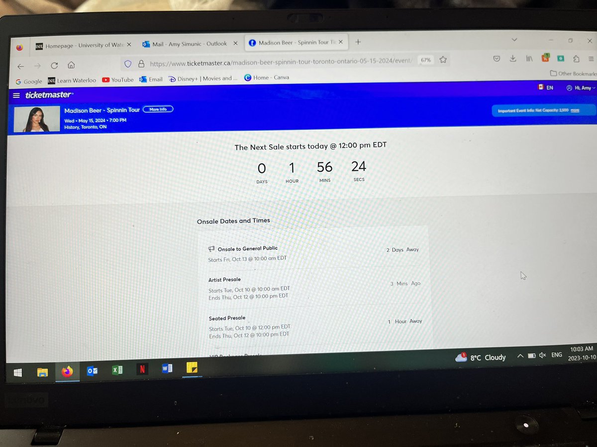 how did i just wait in the madison beer toronto queue and as soon as it was my turn it flipped BACK TO HERE