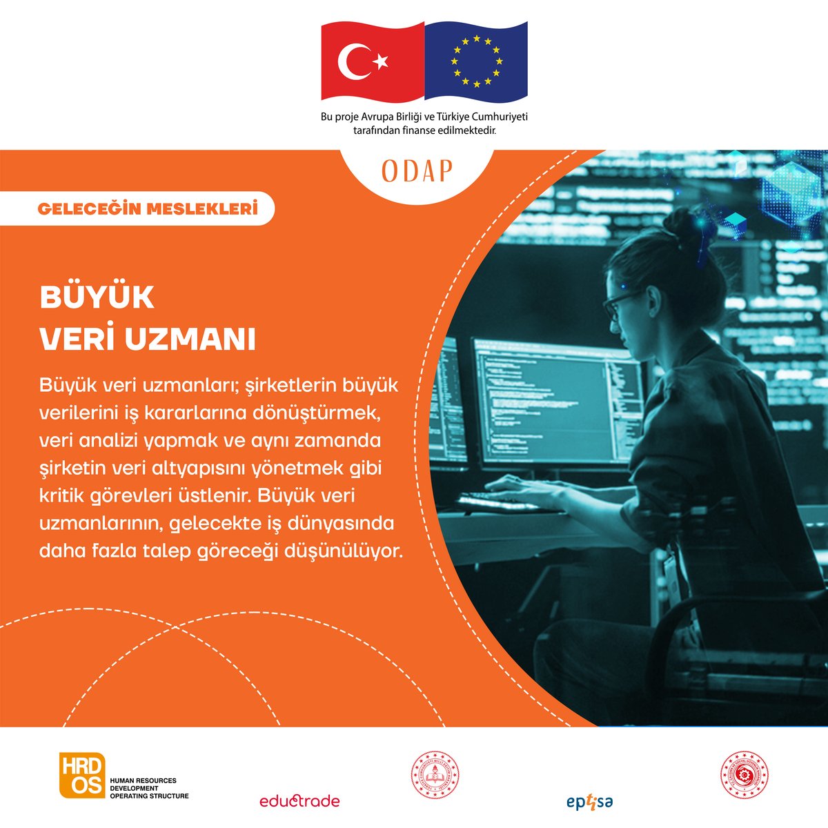 MebOdap's tweet photo. Büyük veri uzmanlarının bilgi ve yetenekleri, iş dünyasının giderek artan veri odaklı ihtiyaçlarına karşılık vermek için daha da önemli hale gelecektir.
#HayallerineİnanOkulaDevam #MEBODAP
@tcmeb @csgbakanligi @IKGPRO @EUDelegationTur @meb_ogm https://t.co/lgfgbXrhi3
