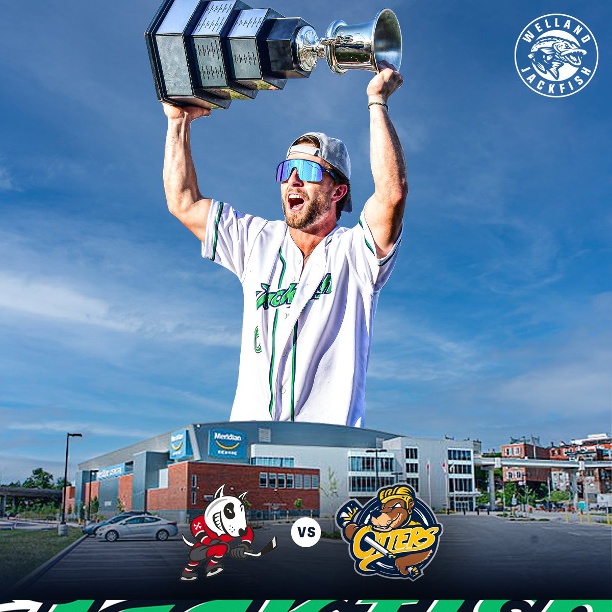 wellandjackfish's tweet photo. The Fish are taking over the Dog Pound! Join us this Thursday as we bring the Cup to centre ice for a ceremonial puck drop! @OHLIceDogs take on @ErieOtters!

🎟️ https://t.co/0MbMWGeXfA

#GetHooked • #FunAlways https://t.co/sy98uZ7W6I