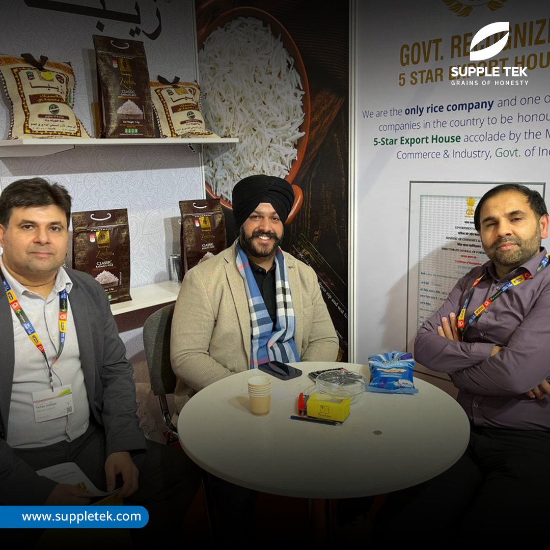SuppleTek's tweet photo. Come, savour the flavours of Indian Basmati at @anugacologne hall 3.1, stall D014a, Koelnmesse, Cologne, Germany.

#SuppleTek #GrainsofHonesty #Anuga #Germany #Basmati #Ricemill #Exporter #India https://t.co/Rg53pBnzWa