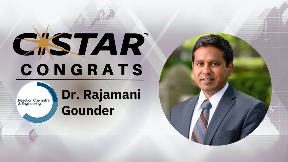 CISTAR.US (@cistar_erc) on Twitter photo Congrats to CISTAR and <a href="/PurdueChemE/">Purdue Chemical Engineering</a> professor, Dr. Rajamani Gounder, for being selected for the <a href="/RSC_ReactionEng/">Reaction Chemistry & Engineering</a> editorial board!
cistar.us/news/goundered… Congrats to CISTAR and <a href="/PurdueChemE/">Purdue Chemical Engineering</a> professor, Dr. Rajamani Gounder, for being selected for the <a href="/RSC_ReactionEng/">Reaction Chemistry & Engineering</a> editorial board!
cistar.us/news/goundered…