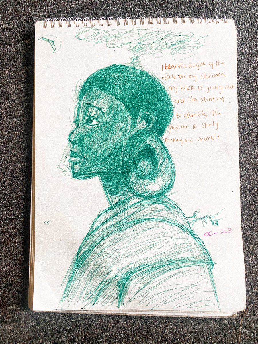OkhuevbieJ's tweet photo. I’m Jennifer from Nigeria &amp; this is my art. https://t.co/yXwXG53VOG