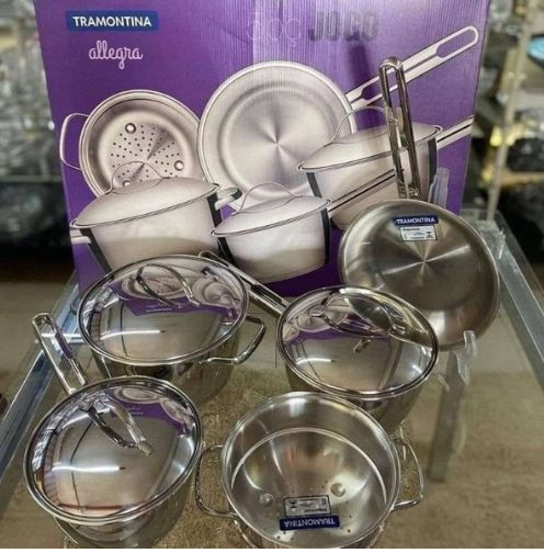 Jogo de Panelas com Fundo Triplo 5 Peças Tramontina Inox