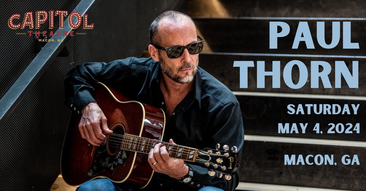 Capitol Theatre (@capitolmacon) on Twitter photo 🚨JUST ANNOUNCED! Paul Thorn <a href="/pimpspreachers/">Paul Thorn</a> headlines the Capitol Theatre on Saturday, May 4, 2024. Tickets on sale this Friday at 10AM! Save the date! 🚨JUST ANNOUNCED! Paul Thorn <a href="/pimpspreachers/">Paul Thorn</a> headlines the Capitol Theatre on Saturday, May 4, 2024. Tickets on sale this Friday at 10AM! Save the date!