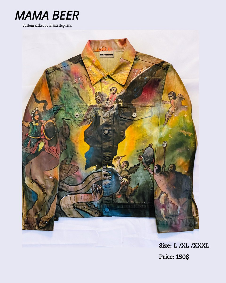 blaize_stephen's tweet image. Mama beer 🌪💀 
New custom jacket 🧥 by @blaize_stephen 

#Gaza #explore #blaizestephens