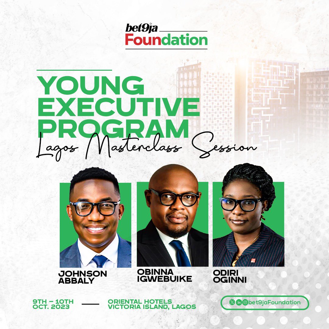 Thoroughly enjoyed the time I spent with the Young Executives in training at the <a href="/Bet9jaFndation/">Bet9ja Foundation</a>. 

Their treatment of the case studies I gave them showed me something I have always known; the spirit of entrepreneurship and enterprise is hardwired in the average Nigerian.