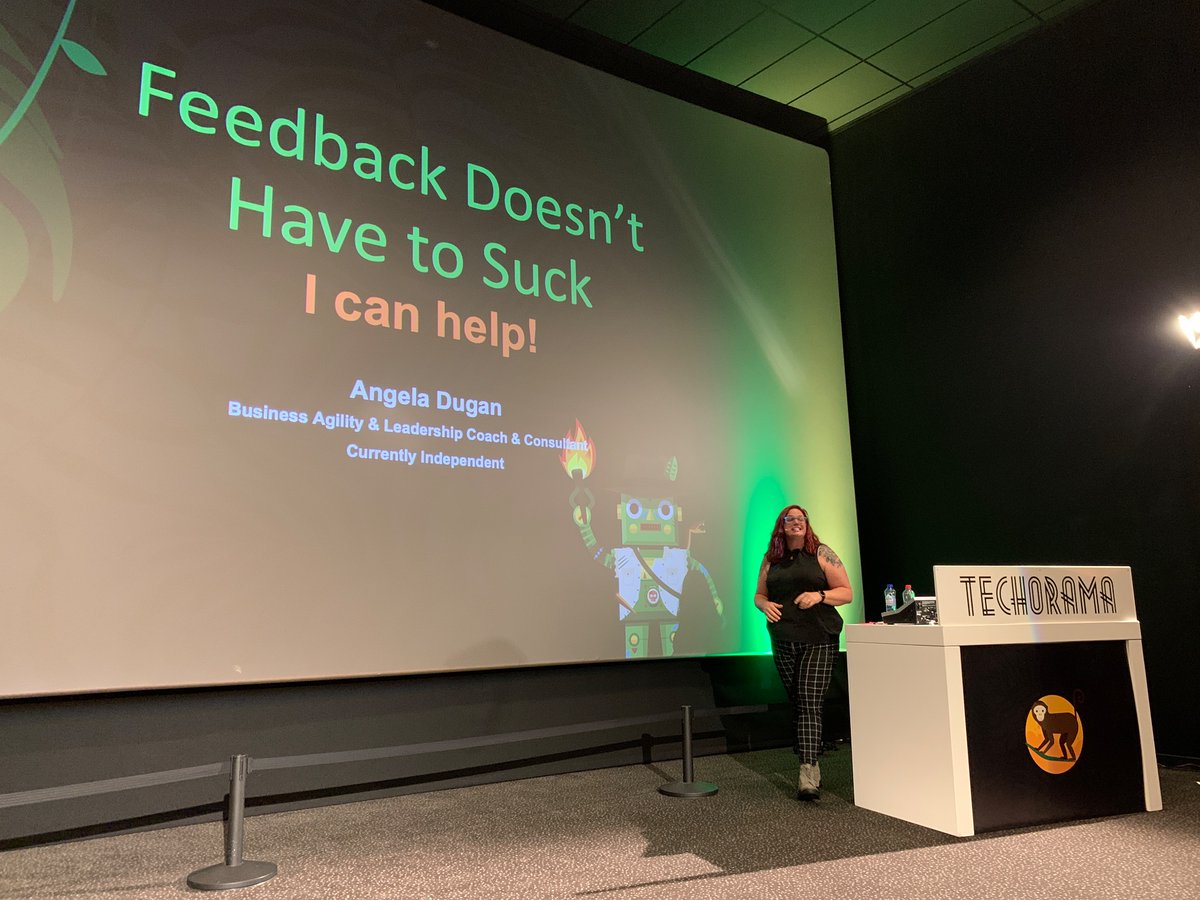 Learning about giving and receiving feedback with <a href="/OakParkGirl/">🕸🕷OakParkGirl 🕷🕸</a> at <a href="/TechoramaNL/">TechoramaNL</a>