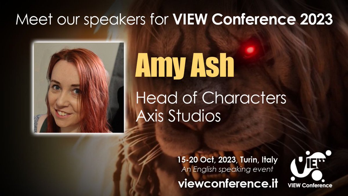 fabiodizz's tweet image. #AmyAsh (Head of #Characters at #AxisStudios) will host a series of unforgettable talks at #VIEWConference !

⭕ Tickets are now available :
viewconference.it/pages/registra…

Mark the date on your calendar:
15-20 Oct 2023 | Turin | Italy

#animation #vfx #gamedev #ai #cgi #wia #film
