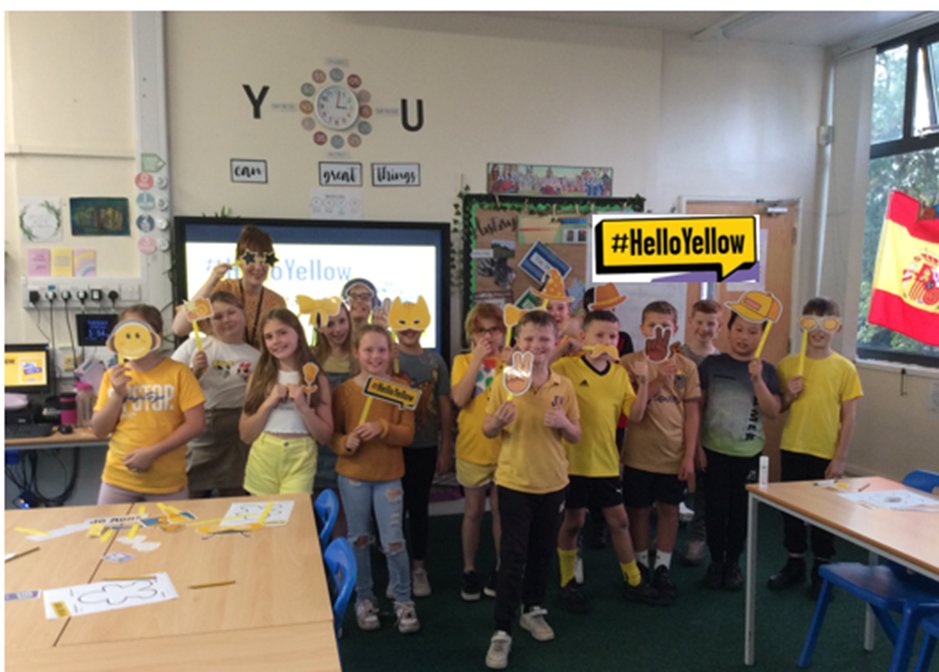 Kingfishers have took part in #HelloYellow day today. We have looked at how the charity
<a href="/YoungMindsUK/">YoungMinds</a>
help young people with mental health issues. We have enjoyed lots of activities  throughout our day and the children brought a donation in to go to the charity. 💛
<a href="/StChadsAT/">StChadsAcademiesTrust</a>