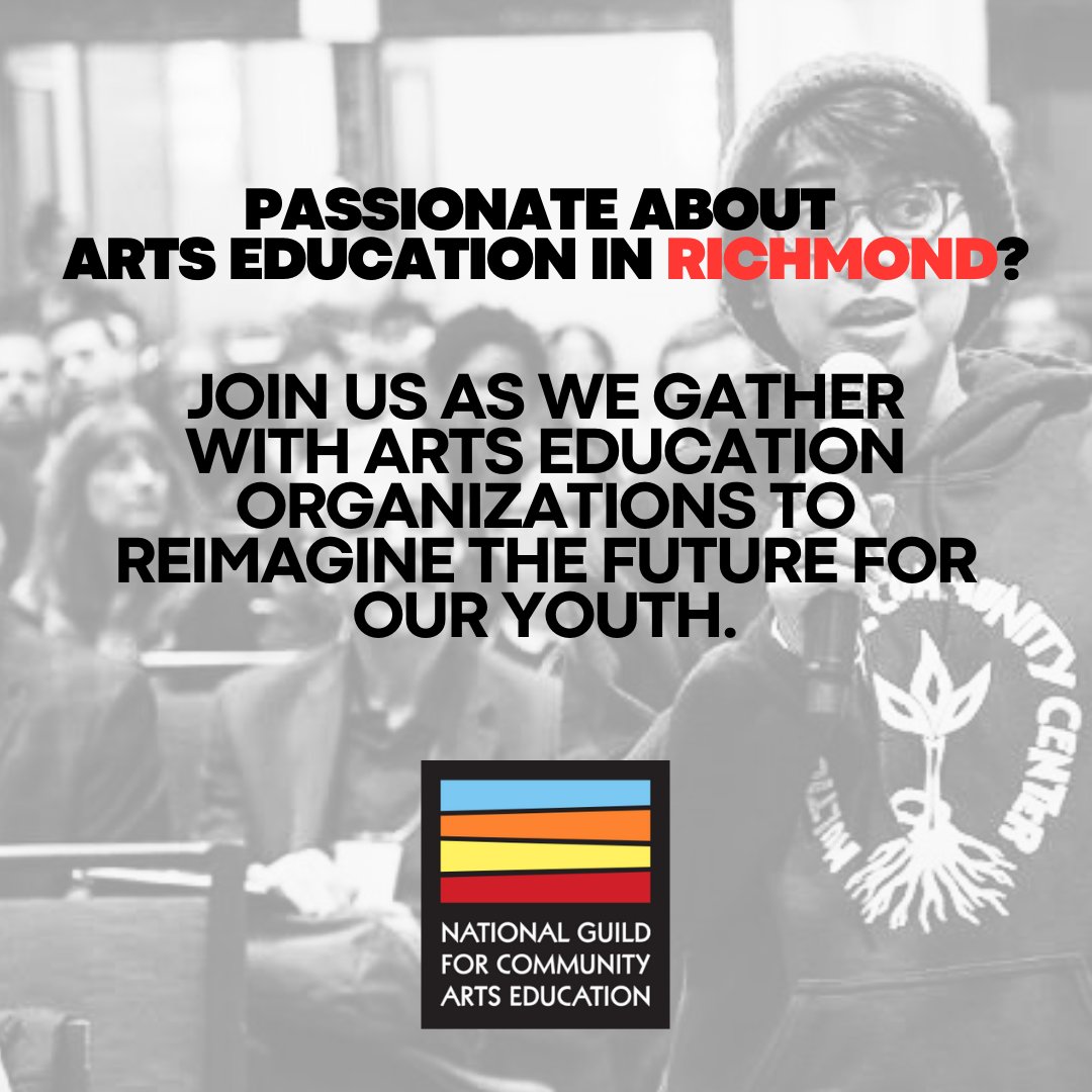 VA, you're up! 📆 Dive into community arts education with our Town Hall Series! The first is in Richmond! Deepen connections, hear about our conference, share what you're experiencing, and explore how the Guild can support you. RSVP: ow.ly/6qt050PV6hN #CommunityArtsEd