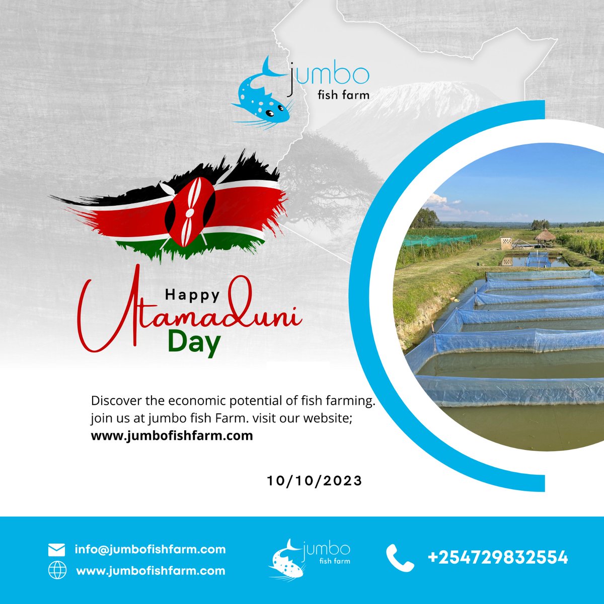 Today we celebrate our country's rich cultural diversity. Happy Huduma Day from Jumbo Fish Farm.  Don't forget to book farm tours with us #happyhudumaday2023 #jumbofishfarm #kakamega #jumbofarmtours #kenya