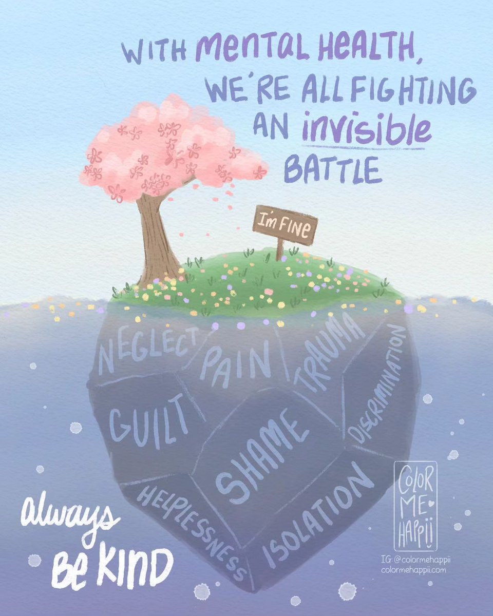 mydaycarecorner's tweet photo. Let's take a moment this #WorldMentalHealthDay to acknowledge those of us who are still struggling in silence.

Please know that it's okay to not be okay. You're going through a lot, but please know that you are not alone. https://t.co/yHqFRl1j38