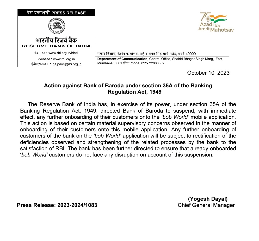 happybankerr's tweet photo. Great action by @RBI though bit late...this malpractice by @bankofbaroda had to stop...
#goodstep
#rbi
#bankofbaroda https://t.co/NVjEPvvNAM