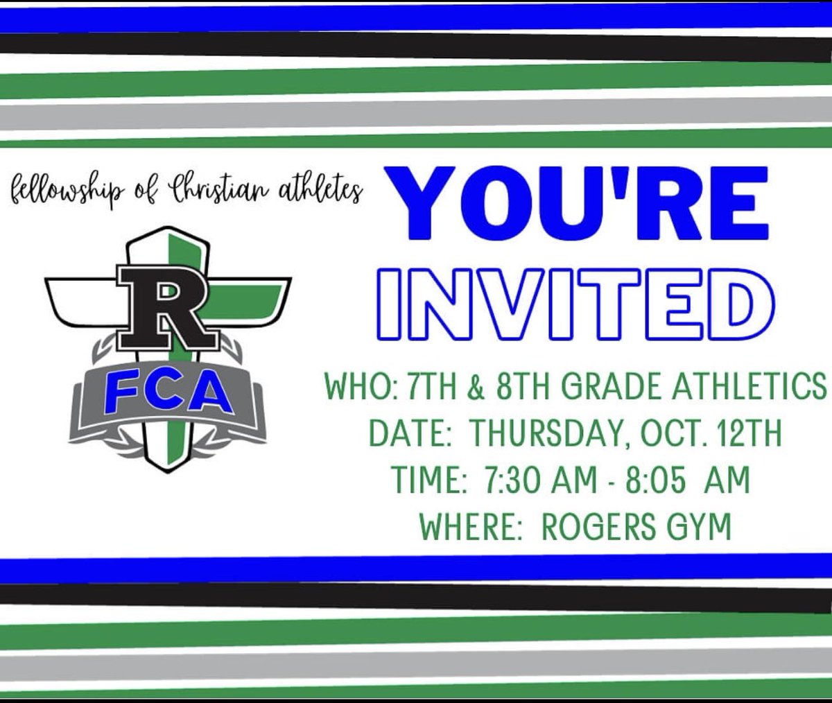 Rogers FCA (@rogersms_fca) on Twitter photo It’s time <a href="/RogersAthletics/">Rogers Athletics</a> !!!!! See you Thursday morning!!! <a href="/AthleticRogers/">RogersAthleticBoosters - Prosper</a> <a href="/ProsperRogersMS/">Rogers Middle School</a> It’s time <a href="/RogersAthletics/">Rogers Athletics</a> !!!!! See you Thursday morning!!! <a href="/AthleticRogers/">RogersAthleticBoosters - Prosper</a> <a href="/ProsperRogersMS/">Rogers Middle School</a>