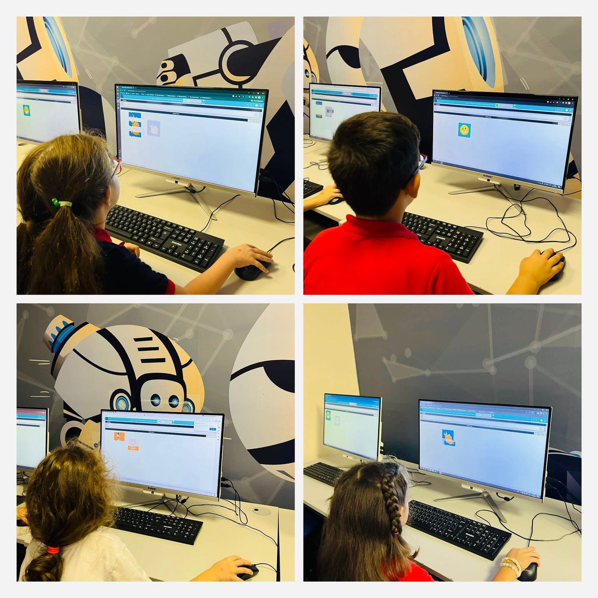 BursaBk's tweet image. 1. Sınıf öğrencilerimiz ile Kodlama ve Robotik dersimizde Code Week kapsamında blok tabanlı kodlama yaptık. 🤖🦾💻
#codingBK
#heranımdabahçeşehir
#bahcesehirnilüferkampüs♥️💙