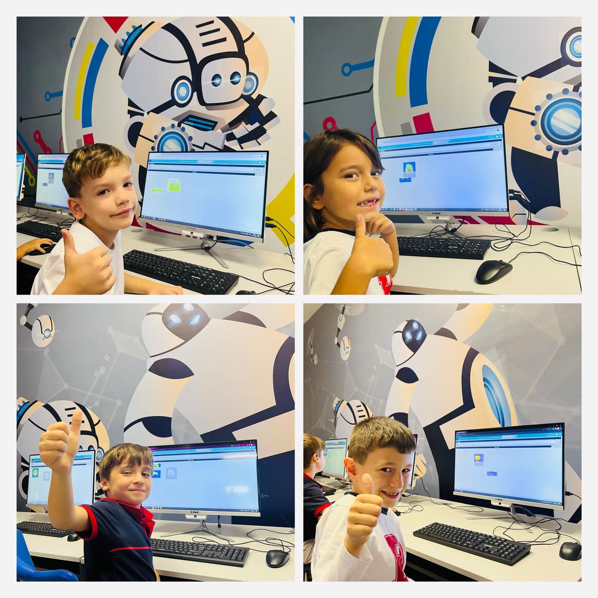 BursaBk's tweet image. 1. Sınıf öğrencilerimiz ile Kodlama ve Robotik dersimizde Code Week kapsamında blok tabanlı kodlama yaptık. 🤖🦾💻
#codingBK
#heranımdabahçeşehir
#bahcesehirnilüferkampüs♥️💙