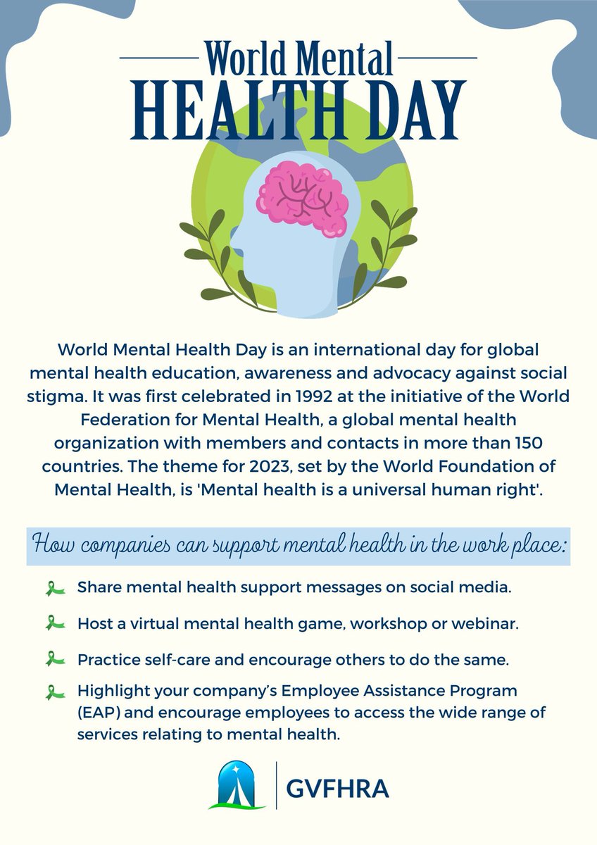 Happy World Mental Health Day! 🌎🧠

Learn more about the importance of today and how to support mental health in the workplace here ⬇