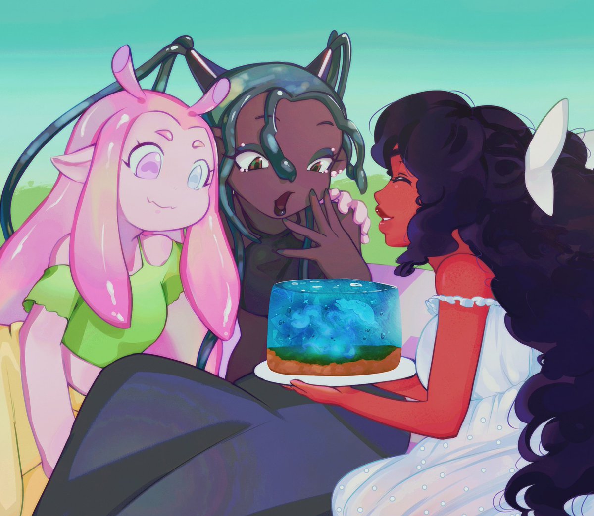 MiimiLune's tweet image. Hello #PortfolioDay 🫧 I’m Milah, a freelance character artist available for commissions! I love soft colors✨