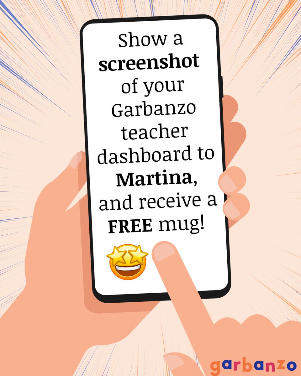 FREE MUG FOR SUBSCRIBERS! Will you be at TCI Maine this week? Show a screenshot of your Garbanzo teacher dashboard to Martina, and receive a free mug!