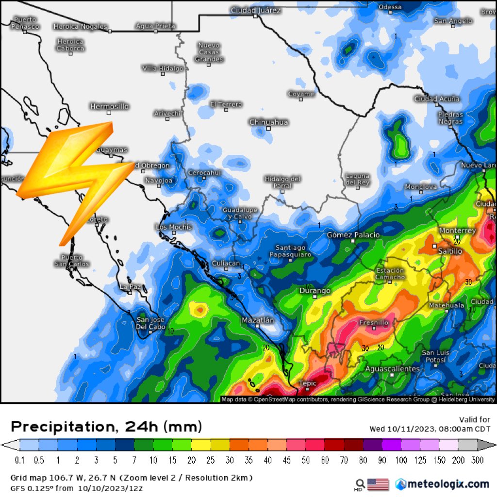 InfoMeteoro's tweet photo. 🚨ADVERTENCIA MARTES:
Huracán #Lidia tocará tierra en Jalisco; lluvias extendiéndose

🔴⛈️MUY FUERTES: Nay, Jal, Col, Mich, Gro, Zac, Coah, NL, Tamps, Chis

🌦️DISPERSAS: BCS, Sin, Dgo, Ags, SLP, Gto, Qro, Hgo, CDMX, EdoMex, Mor, Pue, Tlax, Ver, Oax, Tab

⚠️EXTREMEN PRECAUCIONES⚠️ https://t.co/KFCUaZfJpY