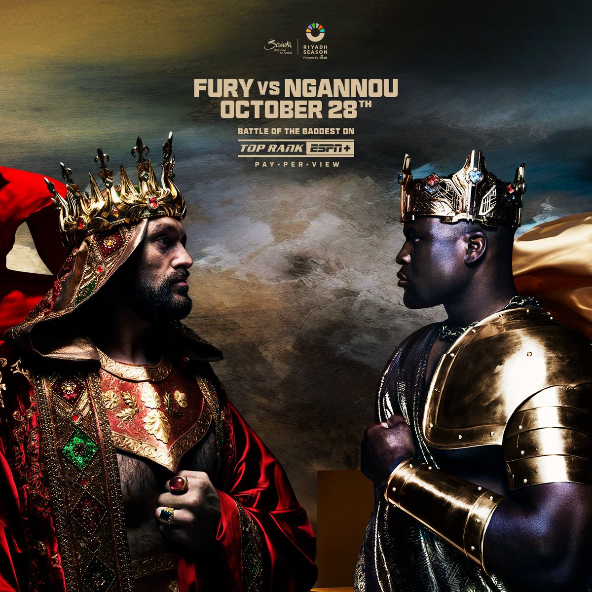 trboxing's tweet photo. 👑 𝐁𝐀𝐓𝐓𝐋𝐄 𝐎𝐅 𝐓𝐇𝐄 𝐁𝐀𝐃𝐃𝐄𝐒𝐓 👑

#FuryNgannou is coming to @ESPNPlus PPV on Oct. 28 at 2PM ET 📺 https://t.co/r91703tJKa