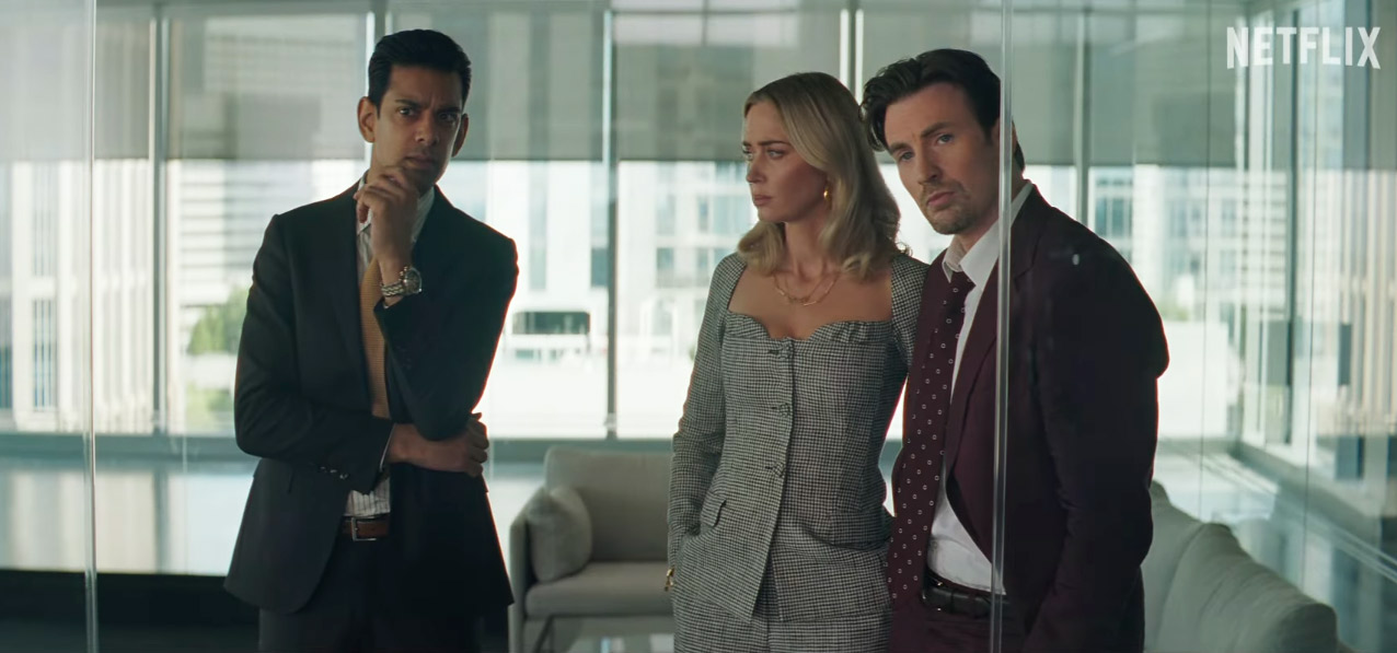Alex B. on X: "Emily Blunt &amp; Chris Evans in Netflix's 'Pain Hustlers'  Official Trailer https://t.co/Dku5GSJqQ5 via @Netflix #PainHustlers  #EmilyBlunt #ChrisEvans #CatherineOHara #TIFF23 https://t.co/DOpw5eele0" / X