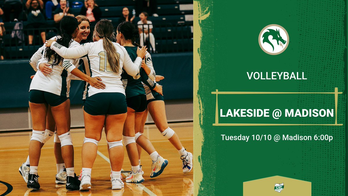 Lakeside Volleyball travels to Madison tonight. Freshman/JV at5:00p followed by Varsity at 6:00p. Ticket link:  madisonschools.net/departments/at…
Cash at the door too.