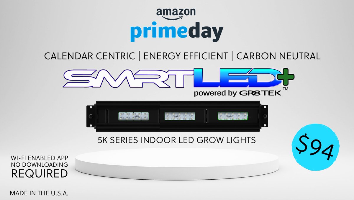 great_tek's tweet photo. https://t.co/lqoB7UZdZl
🌟 Elevate your indoor gardening with the SMRTLED+ 5K Indoor Grow Light #AmazonPrimeDay!
✅ Calendar Centric
✅ Energy Efficient
✅ Carbon Neutral
✅ Save &amp; Earn
Unlock the secret of indoor farming! Don't miss this exclusive deal. #PrimeDay #SMRTLED https://t.co/tllv8lDEeP