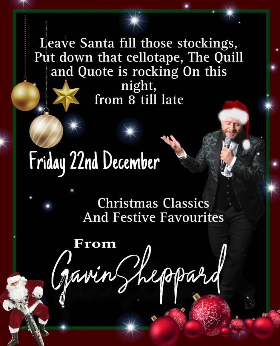 Getting us all in the Christmas spirit!Tables booking up fast.
Call us on 02920 002499 or email quillquotexmas@gmail.com