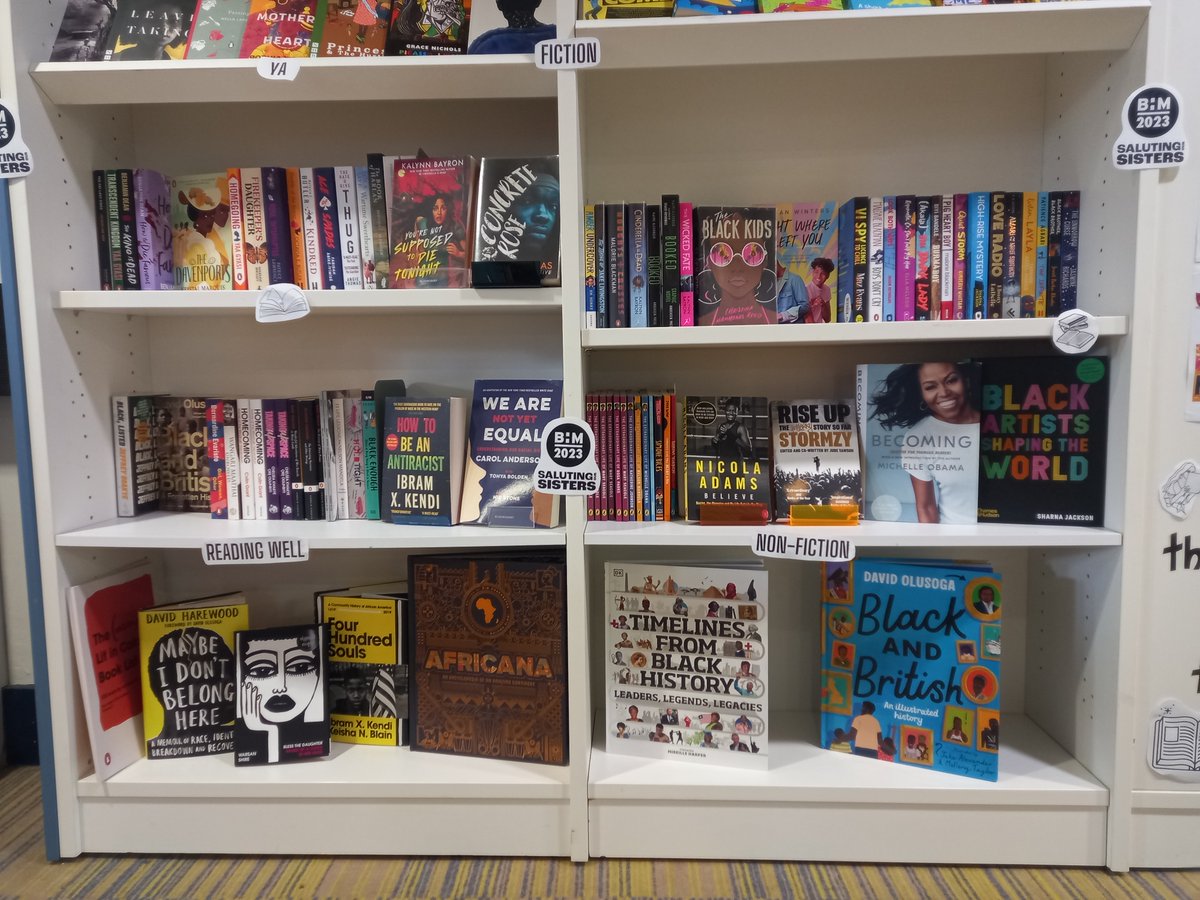 Celebrating #BlackHistoryMonth at AMSI Library with a fantastic selection of new books, along with some old favourites!🫶🏿📚

#SalutingOurSisters #RfP

<a href="/AMSI_school/">Arts & Media School Islington</a> <a href="/IslingtonBC/">Islington Council</a>