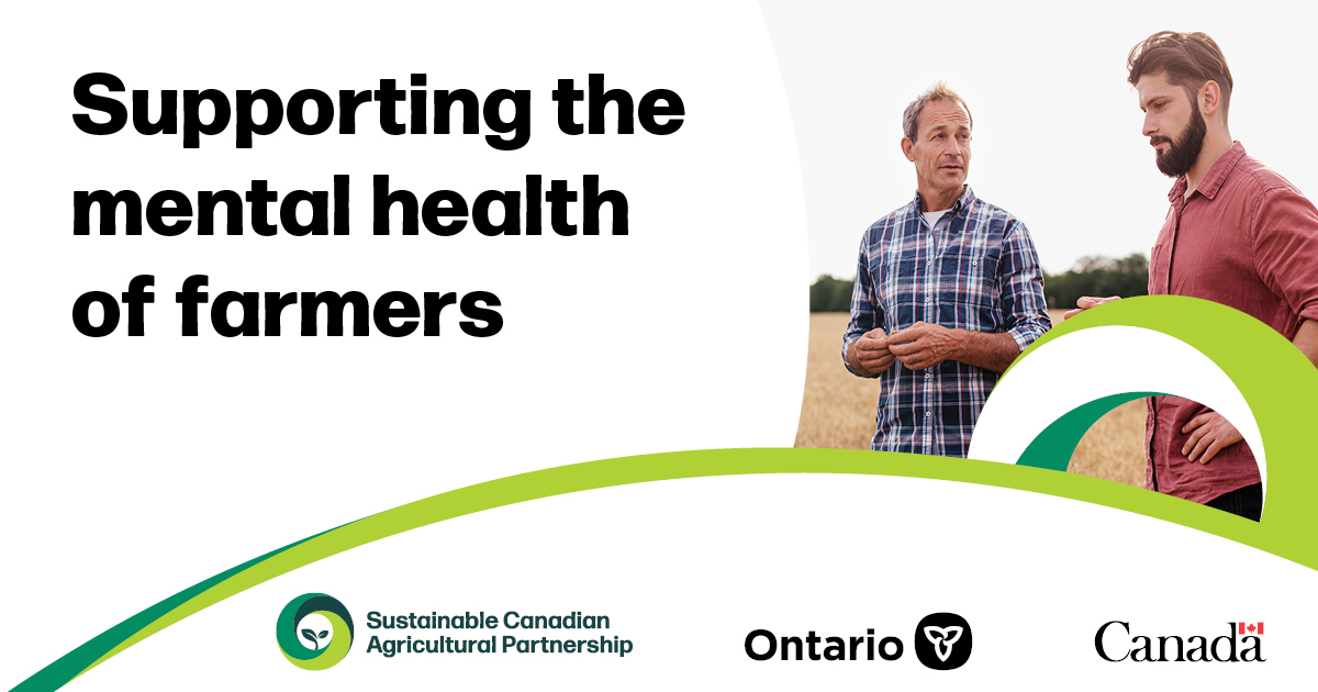 Ontario farmer and agricultural commodity organizations can work with <a href="/CMHAOntario/">CMHA Ontario</a> to promote mental health programming that’s specifically designed for farmers and their families!
Visit: news.ontario.ca/en/release/100… for more information.
#OntAg #SustainableCdnAg #AgWeek