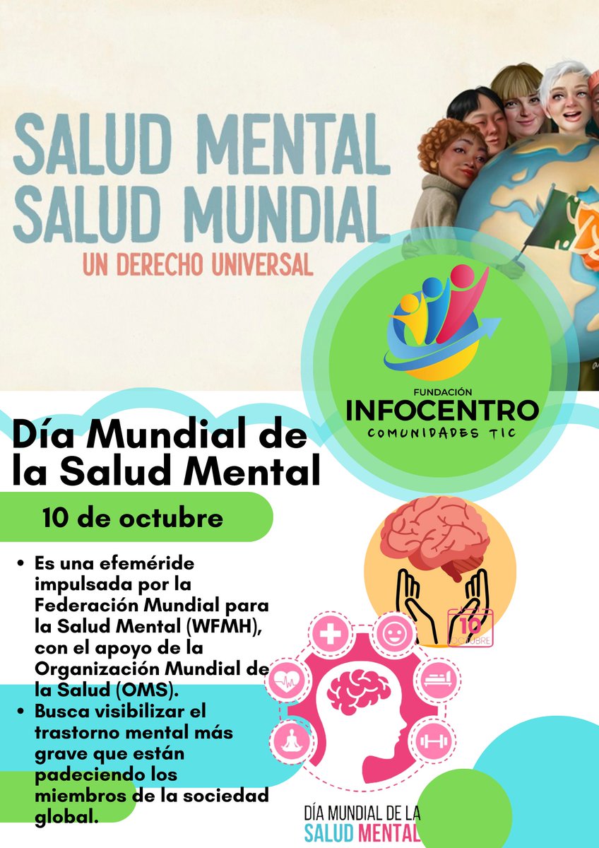 #10Oct Se conmemora con una campaña que busca concentrar la atención mundial en la identificación, tratamiento y prevención de algún trastorno emocional o de conducta destacado para ese año 
#7AñosRadioMiraflores 
#JuventudPatriótica
<a href="/NicolasMaduro/">Nicolás Maduro</a>
<a href="/Gabrielasjr/">Gabriela Jiménez</a>
<a href="/LaRosaInfoVE/">LaRosaInfoVE</a>