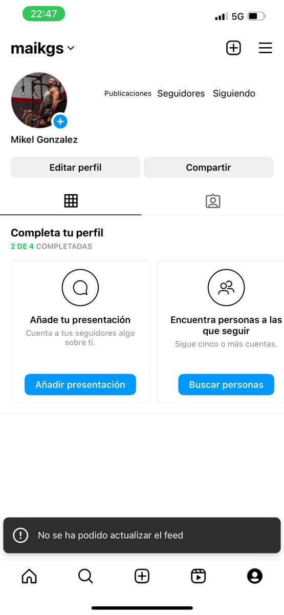 Maik_GS's tweet photo. @instagram I need help with my IG account. I can log in, but I only see white screen and it allways says “Cant update the feed¨ message. If i log in from my gfs phone, I have the same result. I dont know if its hacked or its a bug but I need it back because I work with my account https://t.co/AUX0eeQNCf