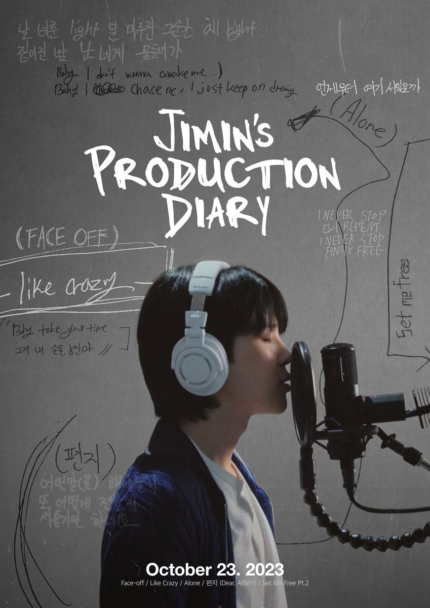 <Jimin's Production Diary> Poster (Production ver.) 📅 Oct 23, 6PM (KST) ONLY on Weverse 👉Pre-order available from Oct 14, 10AM (KST)ㅣ@Weverseshop #Jimin #지민 #Production_Diary #프로덕션다이어리