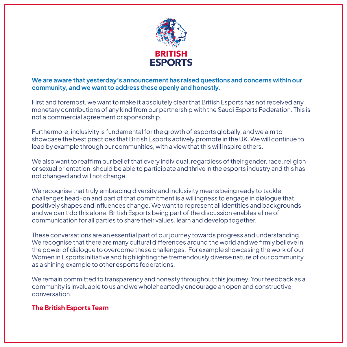 British Esports tweet media