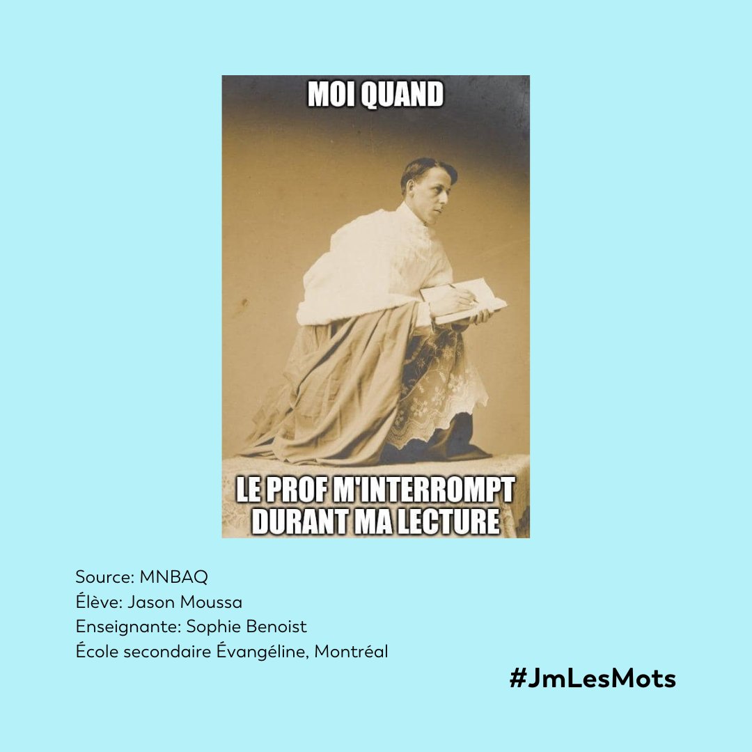 les_journees's tweet photo. J’aime les mots... et les MÈMES!

Dans le cadre de J’aime les mots, les jeunes du Québec et de la francophonie canadienne sont invités à créer des mèmes à partir d’archives par dix institutions culturelles, dont le Centre du patrimoine (Manitoba), le @mnbaq et le @MuseePOP. ✨ https://t.co/hEX6nuioOB