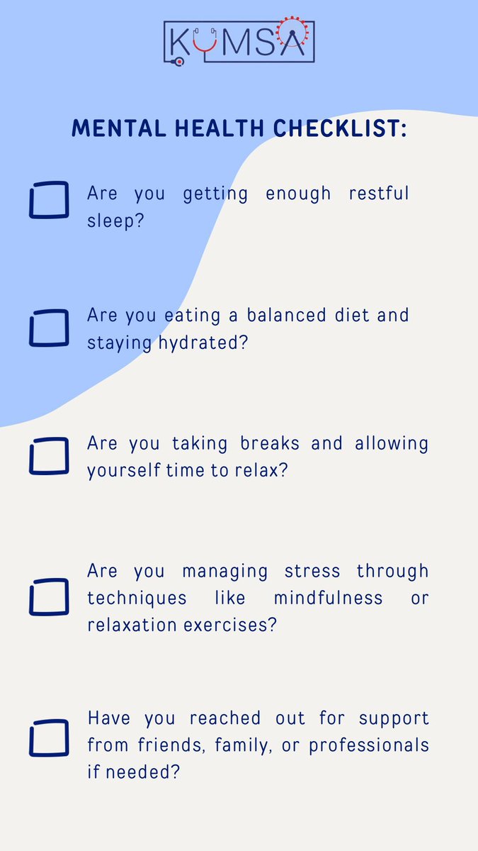 🧠 #WorldMentalHealthDay2023 &amp; KuMSA! 

💫 Don’t forget to check in with yourself!