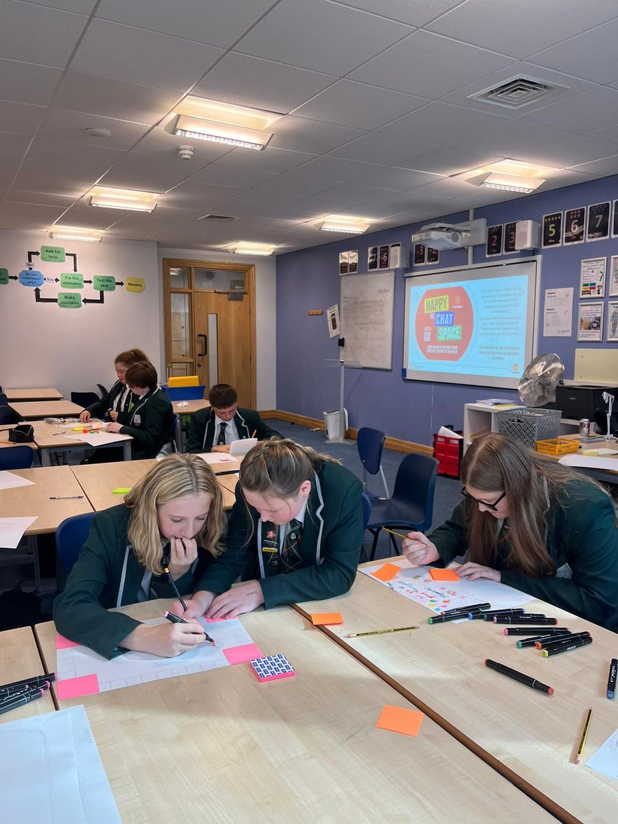 sptacademy's tweet photo. We have been celebrating #WorldMentalHealthDay with the launch of our own #HappyToChat project. 💚 

Students will be designing their own #HappyToChat room in school with the aim of launching this by #ChildrensMentalHealthWeek!

#OpportunityToSucceed https://t.co/ALR1VLrxhf