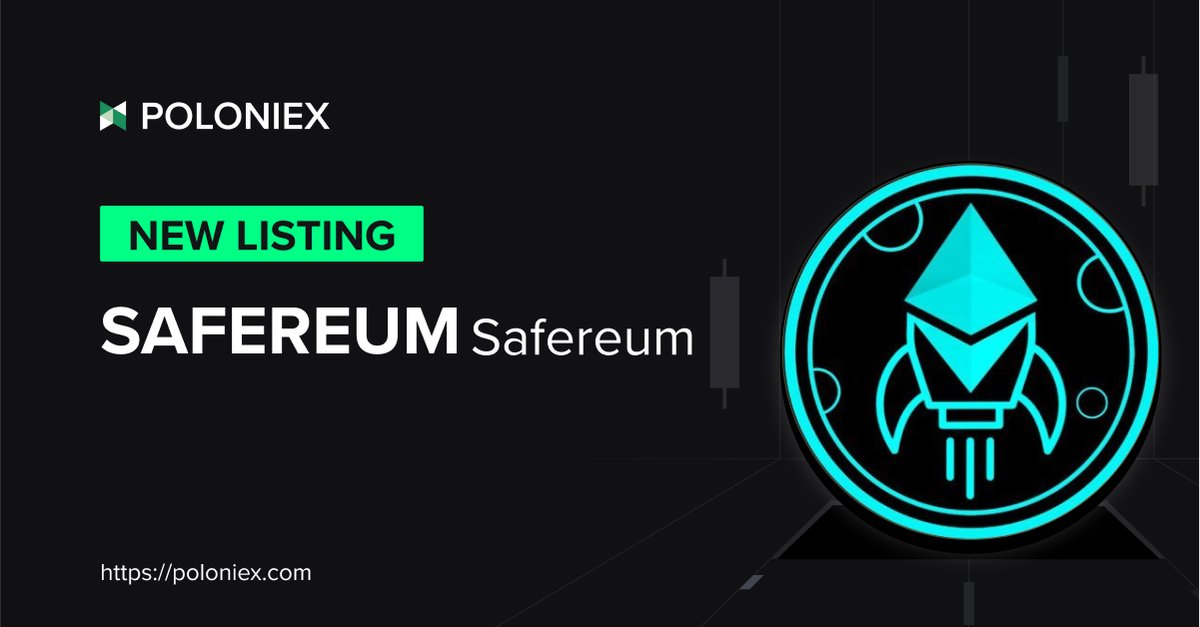 Poloniex's tweet photo. #Poloniex 🆕 Listing: @Safereumio 🎉🚀

#SAFEREUM will be listed with USDT trading pair.

$SAFEREUM wallets will open on Oct 11, at 10:00 UTC and full trading will be enabled on Oct 11, at 11:00 UTC. 

Learn more ⬇️
https://t.co/eHHV2VW1hw

#crypto #web3 #blockchain https://t.co/qlFntC6qe8