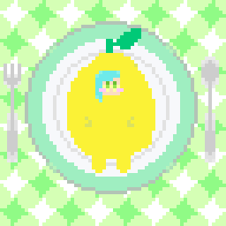 「食べて#すずあーと#どっとライブドット絵部 」|かる〜🌹🍋のイラスト