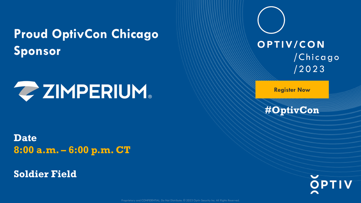 Zimperium's tweet photo. Who's going to #OptivCon Chicago tomorrow? Zimperium is a proud sponsor of the one-day summit on October 11 dedicated to #cybersecurity and its ever-evolving role in modern life https://t.co/HqSN9lXS2q @Optiv #MobileFirstSecurity #WeSecureMobile #cyberrisk #dataprivacy https://t.co/S3i7ft3N0e