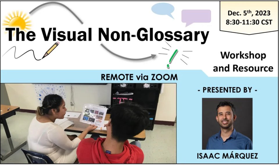 Guess what?!
On Dec. 5th I’ll be hosting an online workshop featuring the amazing #VisualNonGlossary! 

BONUS! ✨
Everyone gets a ONE YEAR license!

So, join me in Dec. and experience the power of the VNG!

Learn more here! 👇🏼
tinyurl.com/VNG1223

@VNGvisuals @Seidlitz_Ed