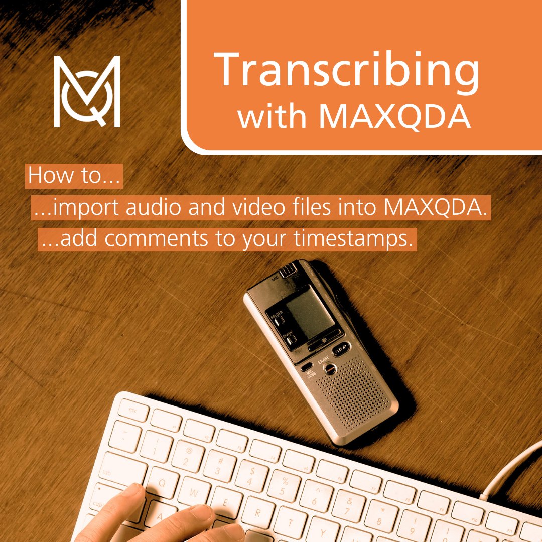 VerbiSoftware's tweet image. Watch our tutorial to learn how to transcribe audio and video files with MAXQDA 2022 easily. Learn how to import files, follow the transcription process step-by-step, and even add timestamp comments.
#Transcription #VideoTutorial #MAXQDA

Watch now: ow.ly/BpGG50PV247