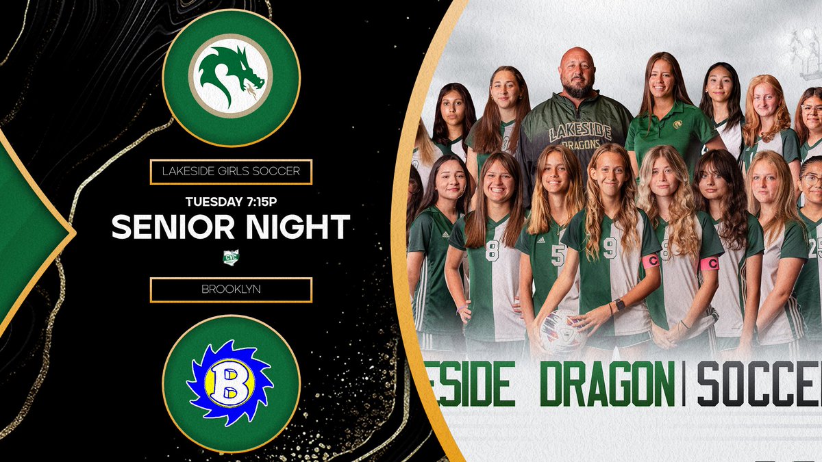 Lakeside Girls Soccer Senior Night tonight at 7:15p.  Tickets can be purchased here: lakesidedragons.org/ticket-office/