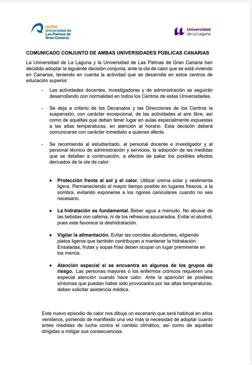 luciacrdn__'s tweet photo. en plena calima en Tenerife, se cancelan las clases por la ola de calor en institutos pero en la universidad de la Laguna no y las fuentes fuera de servicio, de vergüenza https://t.co/U8rRisc0ek