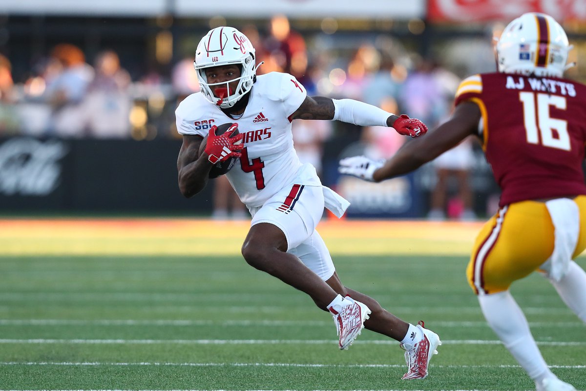 South Alabama Football ๐ (@southalabamafb) on Twitter photo Caullin Lacy's NCAA rankings through six games:
๐ 3rd in receiving yards (723)
๐ 5th in receiving yards per game (120.5)
๐ 8th in all-purpose yards (841)
๐ 10th in receiving TD (6)
๐ 10th in receptions (39)
You seeing this, <a href="/biletnikoffawrd/">Biletnikoff Award</a>?
#LEO Caullin Lacy's NCAA rankings through six games:
๐ 3rd in receiving yards (723)
๐ 5th in receiving yards per game (120.5)
๐ 8th in all-purpose yards (841)
๐ 10th in receiving TD (6)
๐ 10th in receptions (39)
You seeing this, <a href="/biletnikoffawrd/">Biletnikoff Award</a>?
#LEO