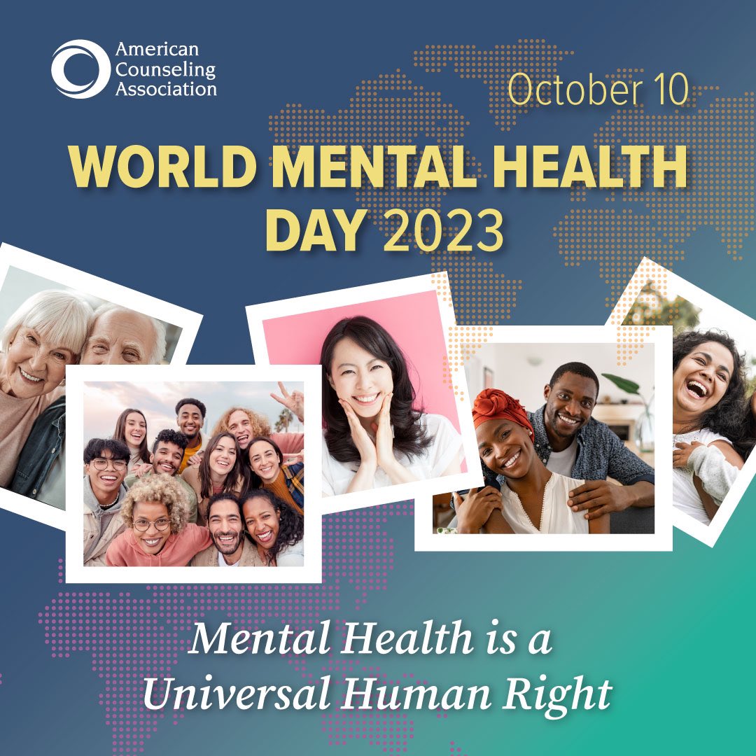 nasreenaahmed's tweet photo. Today is October 10th, 2023 World Mental Health Day. Awareness is vital for seeking help &amp; support. Please be kind to everyone you see today and everyday. Let’s make KINDNESS and EMPATHY our super power! 
#KindnessMatters #WorldMentalHealthDay2023 #AmericanCounselingAssociation https://t.co/MvkvuBnl6i